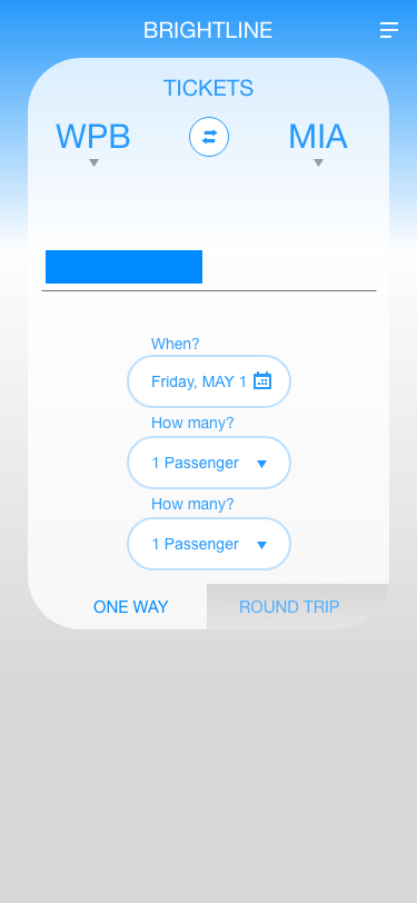 Brightline Mobile App Redesign